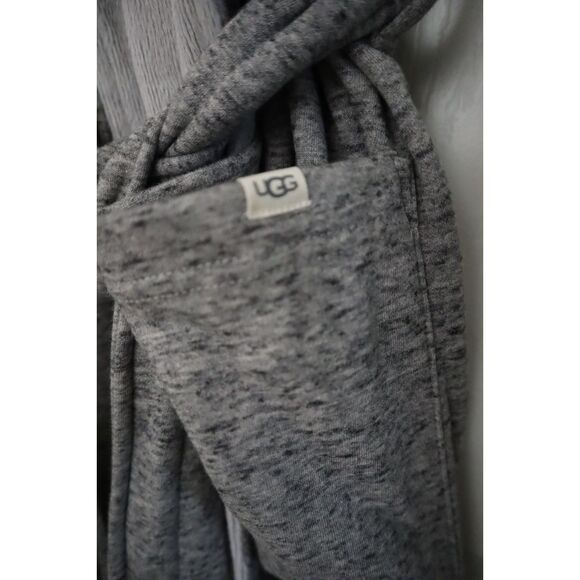 UGG 1096932 Men's Sz L/XL Gray Heather Robinson Cotton Fleece Robe - Picture 6 of 12